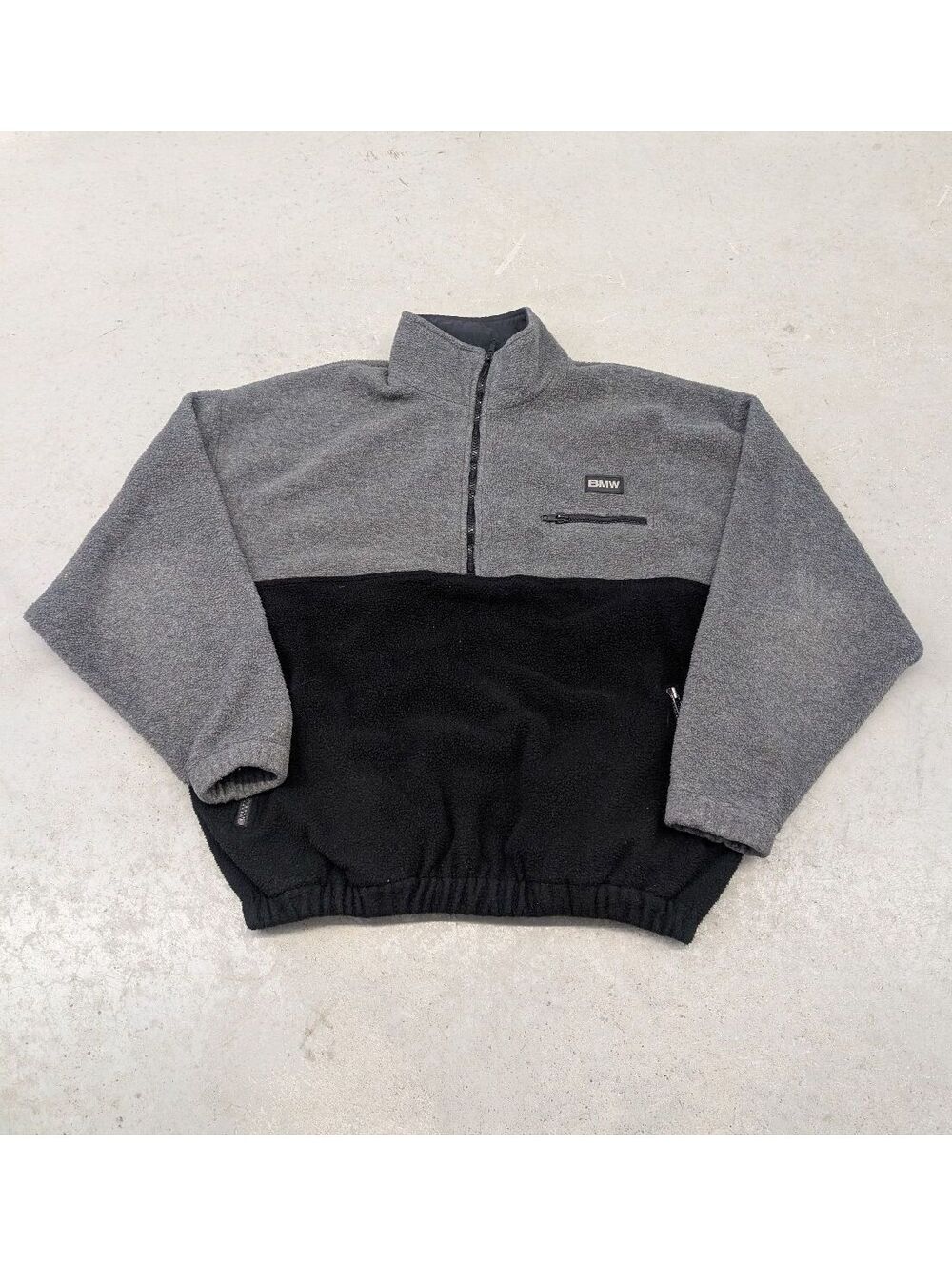 Vintage 90s BMW Lifestyle Two Tone Fleece Sweater USA